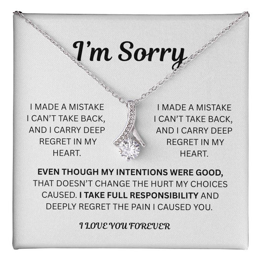 I'm Sorry - Alluring Beauty Necklace (Yellow & White Gold Variants)