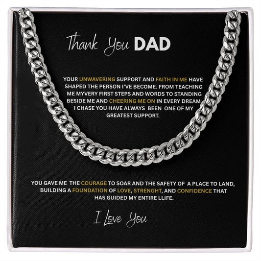 Thank You Dad- Cuban Link Chain