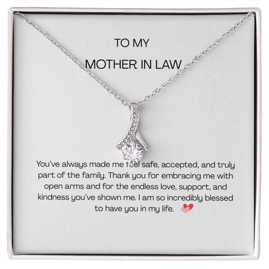 Mother In Law Gift (I Feel Loved and Accepted) Alluring Beauty Necklace